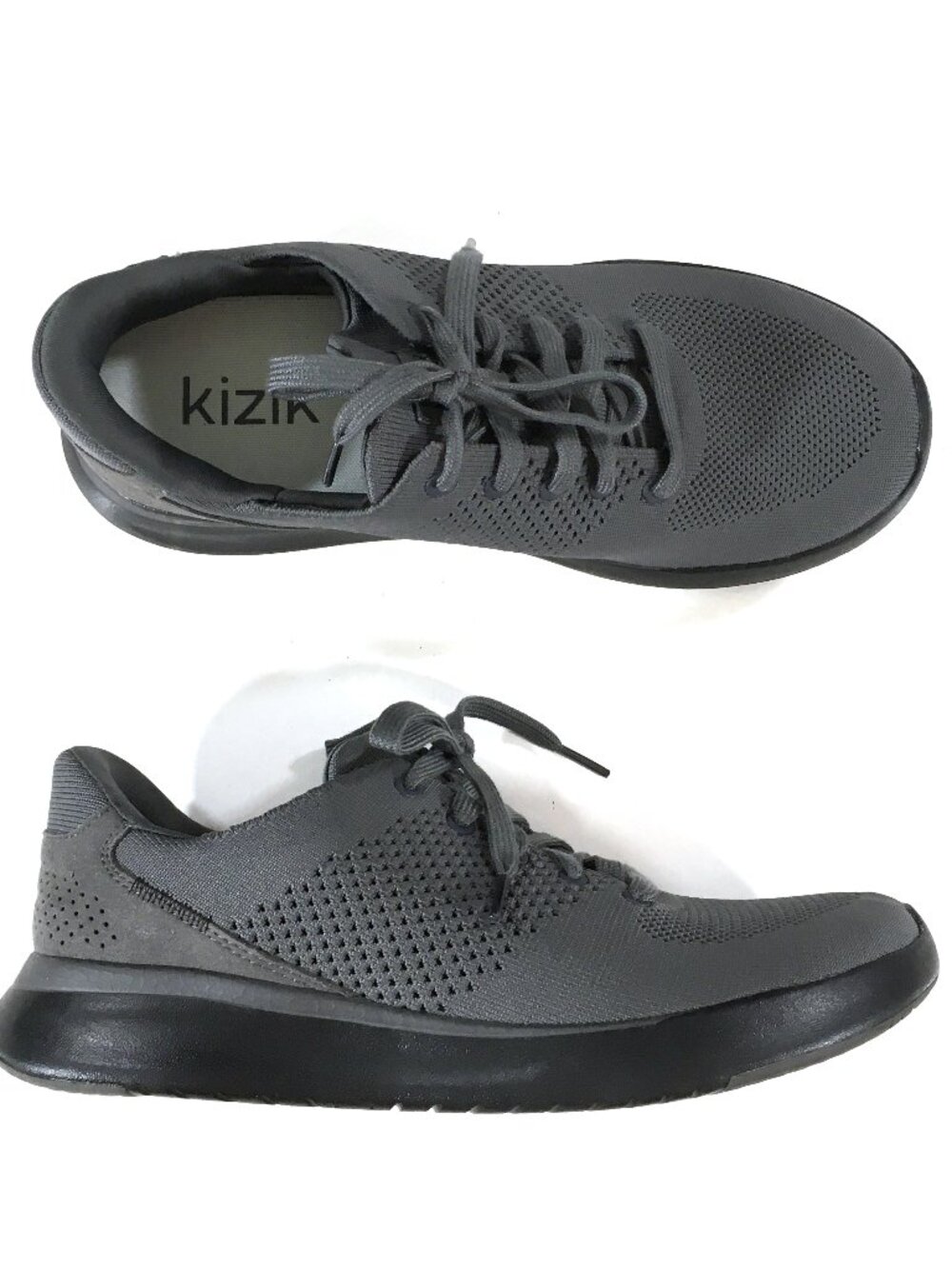 Kizik Lima Lace Up Sneakers Mens Size 9 Graphite Gray